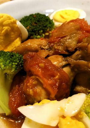鶏手羽元とトマトのさっぱり煮-レシピのメイン写真