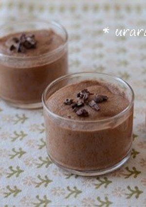 大豆の煮汁でチョコムース-レシピのメイン写真