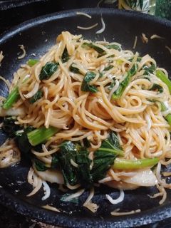小松菜しらす和風パスタ(簡単)-レシピのメイン写真