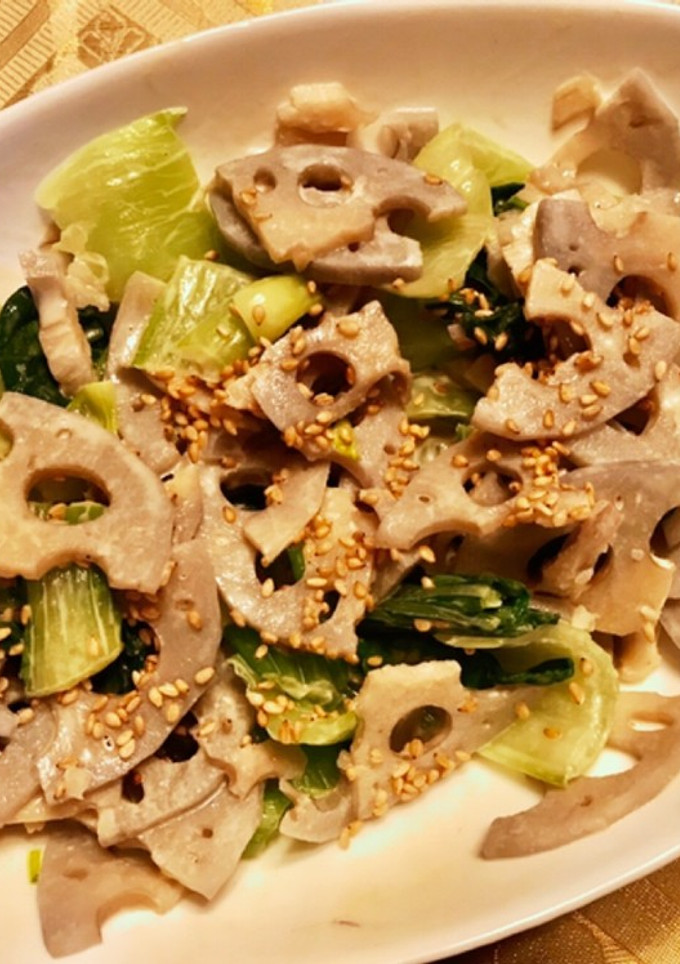蓮根と青梗菜のシャキシャキサラダ-レシピのメイン写真