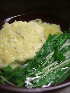 梅豆腐団子と水菜のすまし汁-レシピのメイン写真