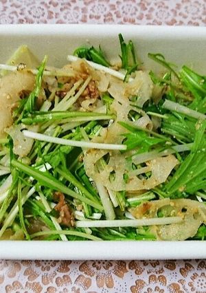 水菜と蓮根の和風サラダ-レシピのメイン写真