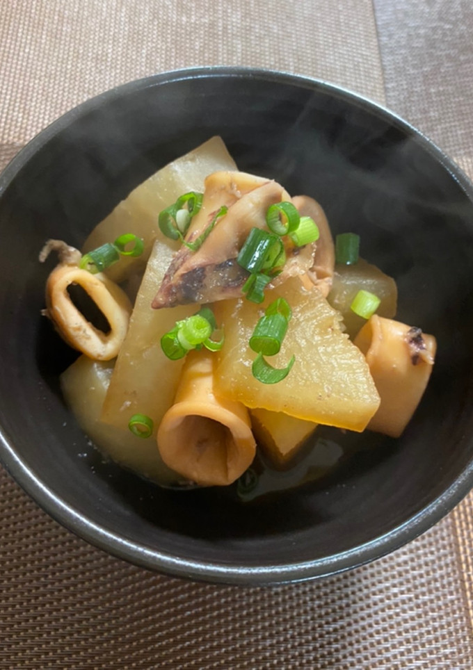 ヤリイカと大根の煮付け　-レシピのメイン写真