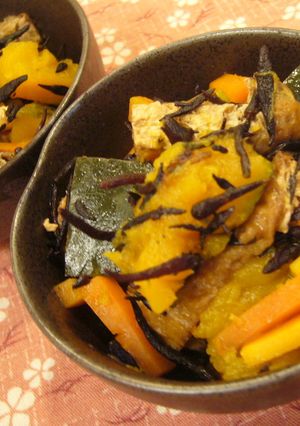 かぼちゃとひじきの煮物-レシピのメイン写真