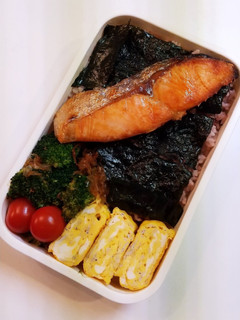 お弁当(2/13)鮭海苔弁当-レシピのメイン写真