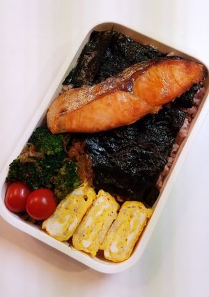 お弁当(2/13)鮭海苔弁当-レシピのメイン写真
