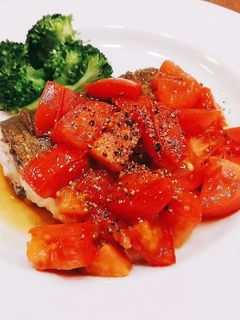 鯖の照り焼き☆トマトソースで♬-レシピのメイン写真