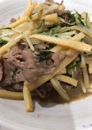 〜絶品☆牛肉と水菜のオイスター炒め〜-レシピのメイン写真