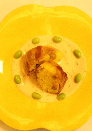 肉巻き豆おにぎり なめらか豆腐ソース添え-レシピのメイン写真