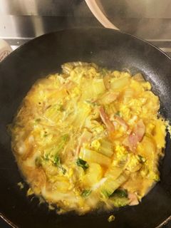 白菜とベーコンの卵とじ-レシピのメイン写真