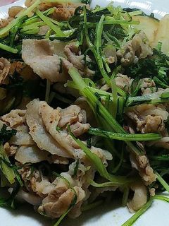 豚肉と水菜の塩レモン炒め-レシピのメイン写真