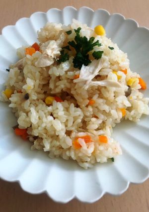 炊くだけ！バター風味のチキンライス-レシピのメイン写真