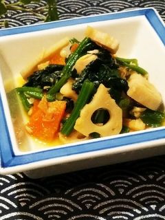 ほうれん草と蓮根のツナ和え-レシピのメイン写真