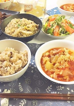 炊飯器で具沢山ミネストローネ♪-レシピのメイン写真