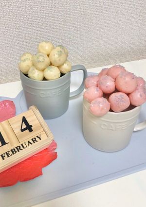 バレンタイン☆ケーキポップス風おだんご-レシピのメイン写真