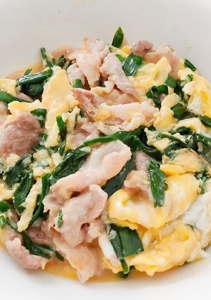 豚こまニラ玉-レシピのメイン写真