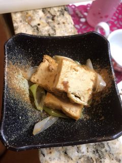 お手軽! 厚揚げとネギの炒め物-レシピのメイン写真