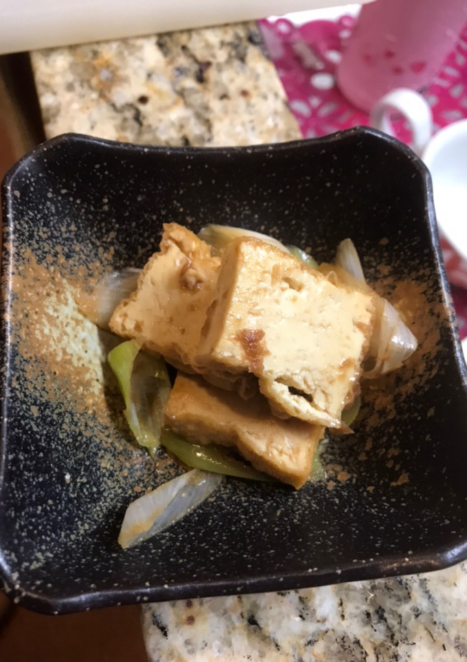 お手軽！　厚揚げとネギの炒め物-レシピのメイン写真