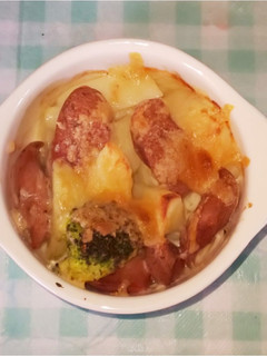 じゃがいもとウインナーのチーズ焼き♡-レシピのメイン写真