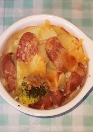 じゃがいもとウインナーのチーズ焼き♡-レシピのメイン写真