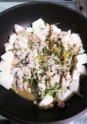 ☆豆苗と豆腐のジェノベーゼ炒め☆-レシピのメイン写真