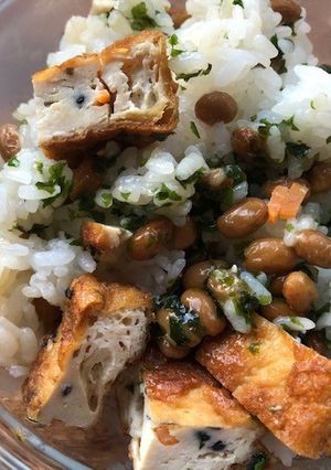 納豆とカリカリがんもの混ぜご飯-レシピのメイン写真
