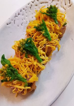 菜の花 市販の味つきいなり揚げ-レシピのメイン写真