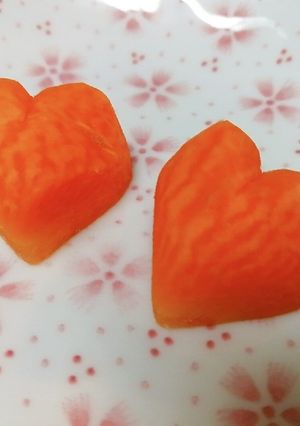 お弁当に♡立体のハート型人参♡♡-レシピのメイン写真
