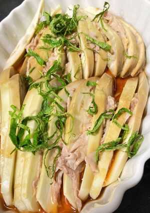 【レンジで簡単！】白茄子と豚肉の重ね蒸し-レシピのメイン写真