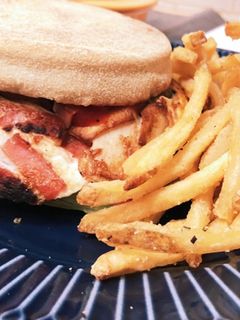 エリンギとポークのエッグチーズバーガー-レシピのメイン写真