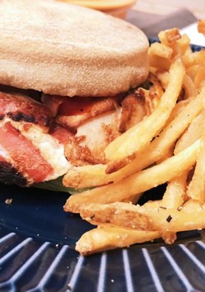 エリンギとポークのエッグチーズバーガー-レシピのメイン写真