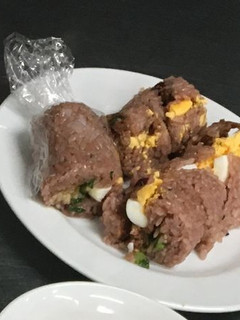 焼肉缶と野沢菜で台湾風おむすび-レシピのメイン写真