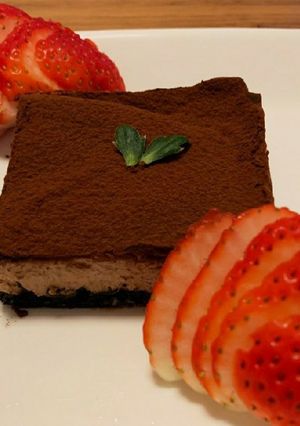 レンジで簡単♪しっとりチョコチーズケーキ-レシピのメイン写真