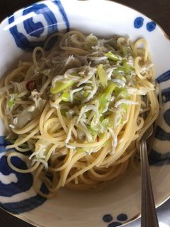 レモン香るしらすとネギのペペロンチーノ♡-レシピのメイン写真