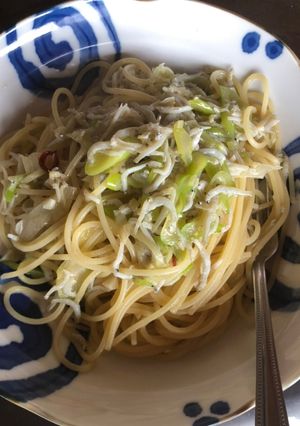 レモン香るしらすとネギのペペロンチーノ♡-レシピのメイン写真