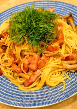 簡単ベーコンとしめじのバター醤油パスタ-レシピのメイン写真