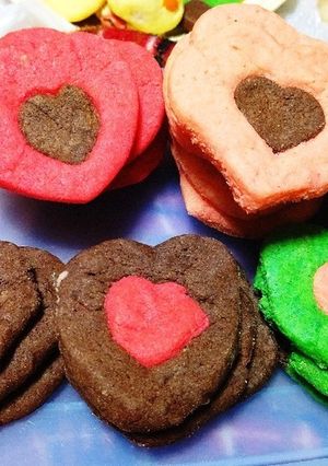 バレンタインに2色のハートクッキー-レシピのメイン写真