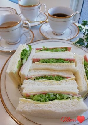ハム＋レタス＋チーズのサンドイッチ-レシピのメイン写真