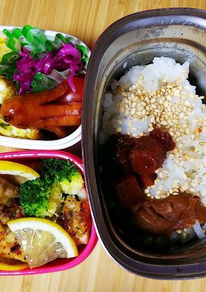 タンパク質多めお弁当㉚カジキのムニエル-レシピのメイン写真