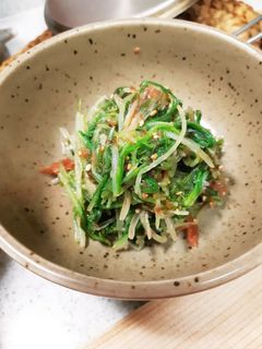 簡単!水菜の梅肉和え-レシピのメイン写真