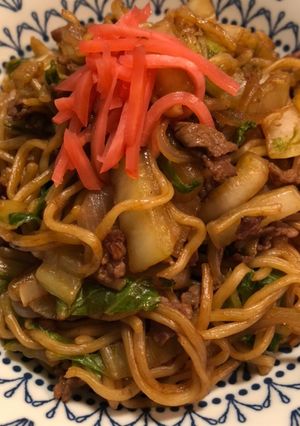 白菜で焼きそば-レシピのメイン写真