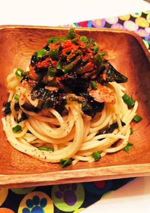 カンタン!ツナとわかめの和風パスタ-レシピのメイン写真