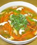 納豆と魚のすり身のふわふわ蒸しあんかけ