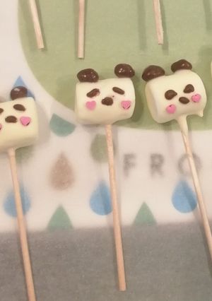 子どもと一緒にパンダのロリポップ☆*°-レシピのメイン写真