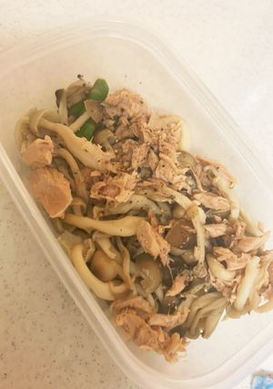 しめじとアスパラガスのツナ電子レンジ蒸し-レシピのメイン写真