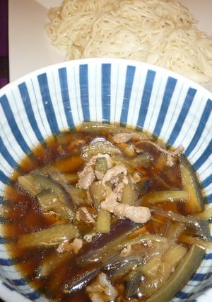 ナスと豚肉のおつゆでそうめん☆-レシピのメイン写真
