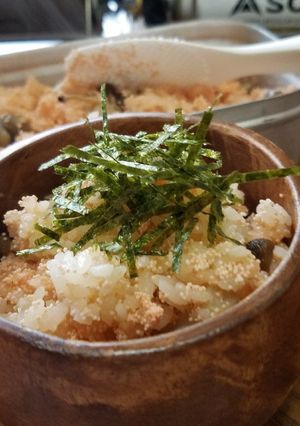 メスティン　たらことキノコの炊き込みご飯-レシピのメイン写真