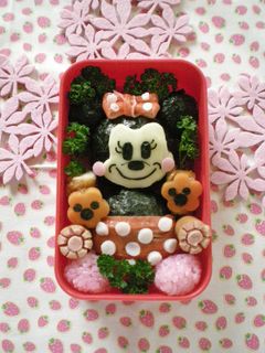 ミニーちゃんキャラ弁♥-レシピのメイン写真