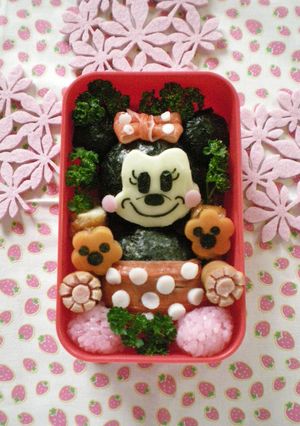 ミニーちゃんキャラ弁♥-レシピのメイン写真