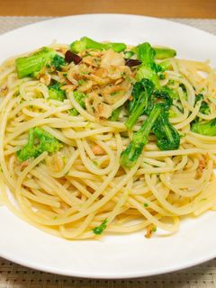 菜の花と桜エビのパスタ-レシピのメイン写真